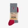 Iron Heart Women's Work Boot Socks - Grey/Red -Denim Clothing-Iron Heart International IHG 030L GRYRED