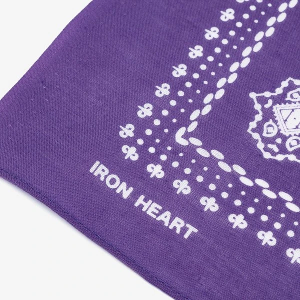 Iron Heart “Bell” Print Bandana - Purple 5 Iron Heart “Bell” Print Bandana - Purple - Image 3