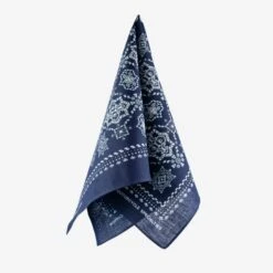Iron Heart “Bell” Print Bandana - Indigo