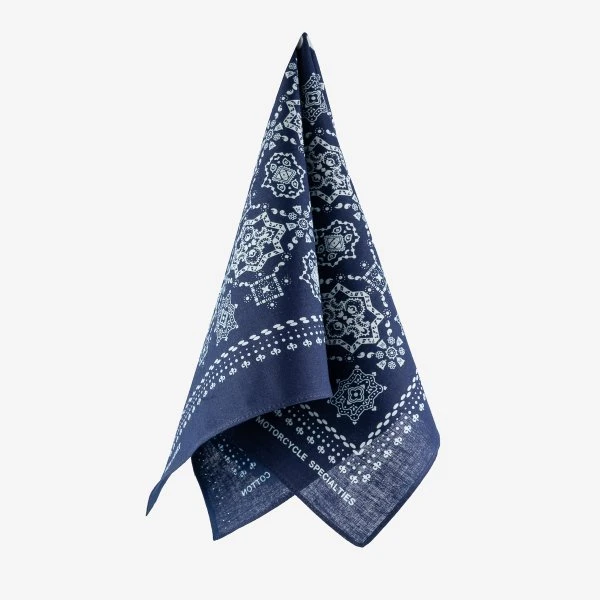 Iron Heart “Bell” Print Bandana - Indigo 3 Iron Heart “Bell” Print Bandana - Indigo