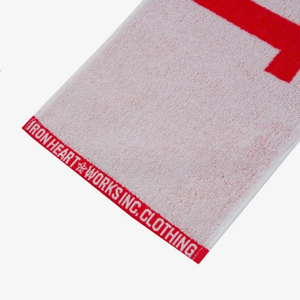 Iron Heart Small Imabari Towel - Red/White 5 Iron Heart Small Imabari Towel - Red/White - Image 3