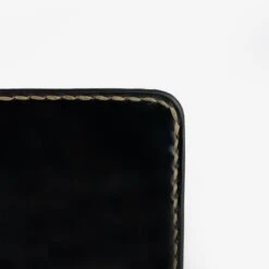Slimline Small Shell Cordovan Wallet - Black -Denim Clothing-Iron Heart International IHG 071 BLK 3