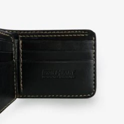 Slimline Small Shell Cordovan Wallet - Black -Denim Clothing-Iron Heart International IHG 071 BLK 4