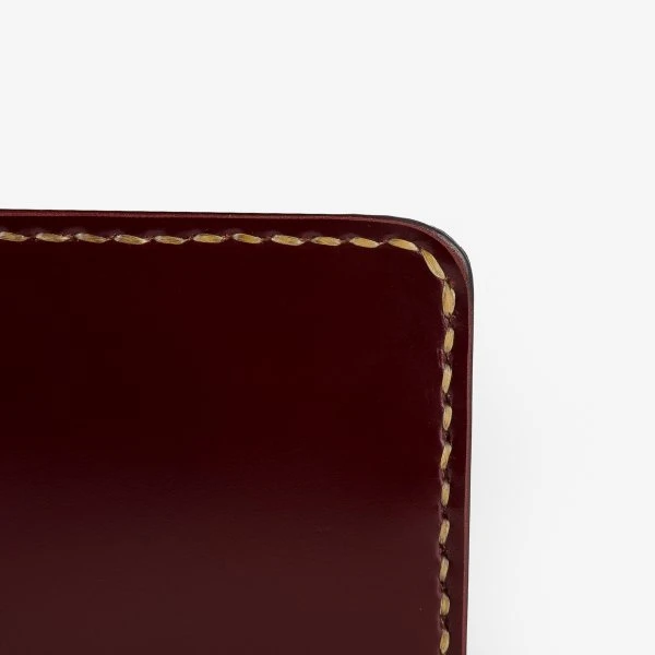 Slimline Small Shell Cordovan Wallet - Oxblood 5 Slimline Small Shell Cordovan Wallet - Oxblood - Image 3
