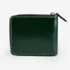 Zip-Secured Shell Cordovan Wallet - Green 1 Zip-Secured Shell Cordovan Wallet - Green -Denim Clothing-Iron Heart International IHG 090 GRN