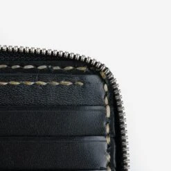 Zip-Secured Shell Cordovan Wallet - Navy Blue -Denim Clothing-Iron Heart International IHG 090 NAV 4