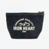 25oz Selvedge Denim Zip-Up Pouch -Denim Clothing-Iron Heart International IHG 093