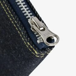 25oz Selvedge Denim Zip-Up Pouch -Denim Clothing-Iron Heart International IHG 093 4