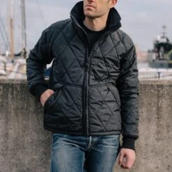 Primaloft® Quilted Rider's Jacket - Black -Denim Clothing-Iron Heart International IHJ 127 BLK 2