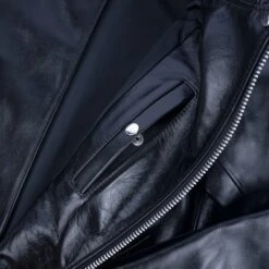 Japanese Horsehide Double Motorcycle Jacket - Black -Denim Clothing-Iron Heart International IHJ 128 BLK 11