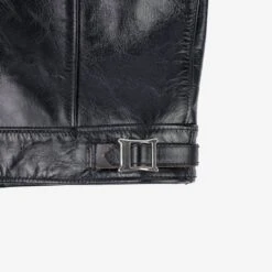 Japanese Horsehide Double Motorcycle Jacket - Black -Denim Clothing-Iron Heart International IHJ 128 BLK 13