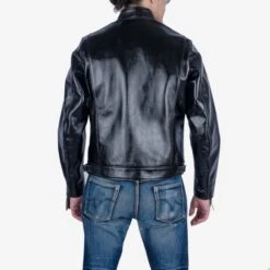 Japanese Horsehide Double Motorcycle Jacket - Black -Denim Clothing-Iron Heart International IHJ 128 BLK 3