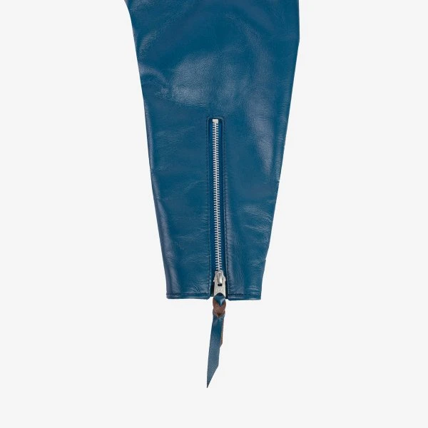 Japanese Horsehide Double Motorcycle Jacket - Blue 15 Japanese Horsehide Double Motorcycle Jacket - Blue - Image 13