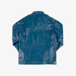 Japanese Horsehide Double Motorcycle Jacket - Blue 20 Japanese Horsehide Double Motorcycle Jacket - Blue -Denim Clothing-Iron Heart International IHJ 128 BLU 2