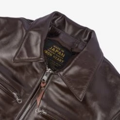 Japanese Horsehide Rider's Jacket - Brown -Denim Clothing-Iron Heart International IHJ 129 BRN 5