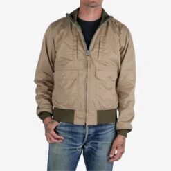 Reversible Tanker Jacket - Olive -Denim Clothing-Iron Heart International IHJ 130 OLV NP 10