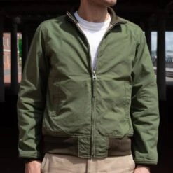 Reversible Tanker Jacket - Olive -Denim Clothing-Iron Heart International IHJ 130 OLV NP 2