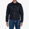 14oz Selvedge Modified Type III Jacket - Superblack -Denim Clothing-Iron Heart International IHJ 132 BLK
