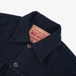 14oz Selvedge Modified Type III Jacket - Superblack -Denim Clothing-Iron Heart International IHJ 132 BLK 14