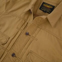 9oz Paraffin Coated OX Type II Jacket - Mustard -Denim Clothing-Iron Heart International IHJ 134 MUS 7