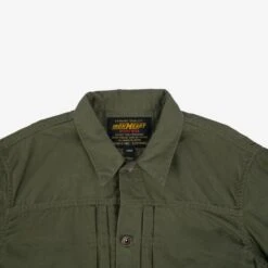 9oz Paraffin Coated OX Type II Jacket - Olive Drab Green -Denim Clothing-Iron Heart International IHJ 134 ODG 5