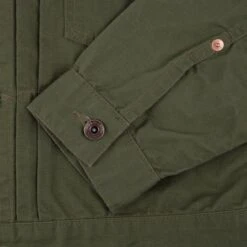 9oz Paraffin Coated OX Type II Jacket - Olive Drab Green -Denim Clothing-Iron Heart International IHJ 134 ODG 8