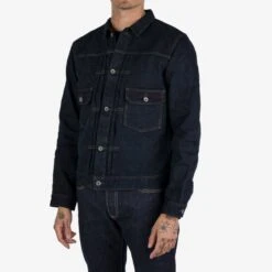 16oz Slubby Selvedge Denim Type II Jacket - Indigo Overdyed Black