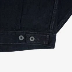 16oz Slubby Selvedge Denim Type II Jacket - Indigo Overdyed Black -Denim Clothing-Iron Heart International IHJ 507 SLBod 4
