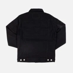 14oz Selvedge Denim Modified Type III Jacket - Black/Black -Denim Clothing-Iron Heart International IHJ 86 BLK 3