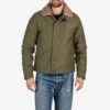 Whipcord N1 Deck Jacket - Olive Drab Green -Denim Clothing-Iron Heart International IHM 35 ODG