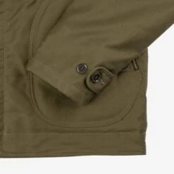Whipcord N1 Deck Jacket - Olive Drab Green 28 Whipcord N1 Deck Jacket - Olive Drab Green -Denim Clothing-Iron Heart International IHM 35 ODG 8