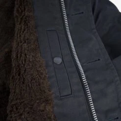 Oiled Whipcord N1 Deck Jacket - Black -Denim Clothing-Iron Heart International IHM 37 BLK 17