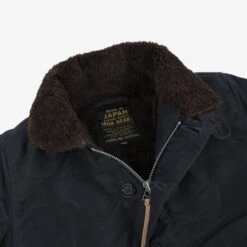 Oiled Whipcord N1 Deck Jacket - Black -Denim Clothing-Iron Heart International IHM 37 BLK 7