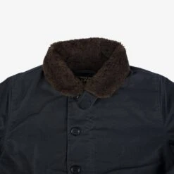Oiled Whipcord N1 Deck Jacket - Black -Denim Clothing-Iron Heart International IHM 37 BLK 9