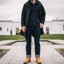 5oz Quilted Lining M-51 Type Field Coat - Black -Denim Clothing-Iron Heart International IHM 38 BLK 6