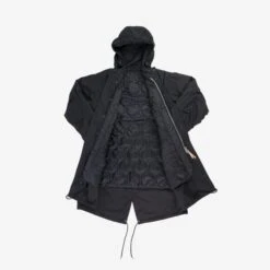 5oz Quilted Lining M-51 Type Field Coat - Black -Denim Clothing-Iron Heart International IHM 38 BLK 8
