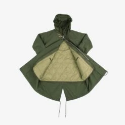 5oz Quilted Lining M-51 Type Field Coat - Olive -Denim Clothing-Iron Heart International IHM 38 OLV 4