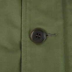 Military Serge A2 Deck Jacket - Olive -Denim Clothing-Iron Heart International IHM 39 OLV 15