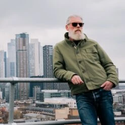 Military Serge A2 Deck Jacket - Olive -Denim Clothing-Iron Heart International IHM 39 OLV 2