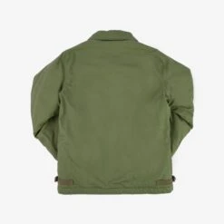 Military Serge A2 Deck Jacket - Olive -Denim Clothing-Iron Heart International IHM 39 OLV 3