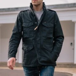 Quilt Lining M65 Field Jacket - Black -Denim Clothing-Iron Heart International IHM 41 BLK 5