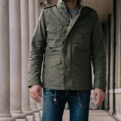 Quilt Lining M65 Field Jacket - Olive Drab Green -Denim Clothing-Iron Heart International IHM 41 GRN 5