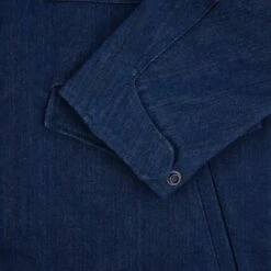 16oz Natural Indigo Selvedge Denim M65 Field Jacket 32 16oz Natural Indigo Selvedge Denim M65 Field Jacket -Denim Clothing-Iron Heart International IHM 42 IND 10