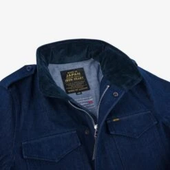 16oz Natural Indigo Selvedge Denim M65 Field Jacket 28 16oz Natural Indigo Selvedge Denim M65 Field Jacket -Denim Clothing-Iron Heart International IHM 42 IND 6