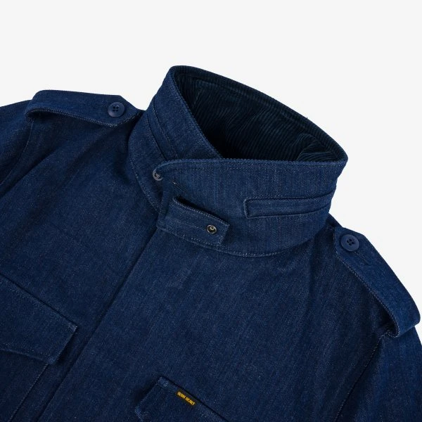 16oz Natural Indigo Selvedge Denim M65 Field Jacket 11 16oz Natural Indigo Selvedge Denim M65 Field Jacket - Image 9
