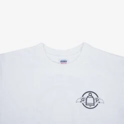 7.5oz Guilty Party Printed Loopwheel Crew Neck T-Shirt - White [COLLAB] -Denim Clothing-Iron Heart International IHPT GP WHT 4