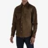 Deerskin Western Shirt 'The Big Buck' - Olive -Denim Clothing-Iron Heart International IHSB BIGBUCK OLV
