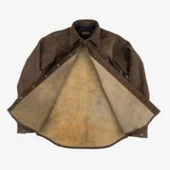 Deerskin Western Shirt 'The Big Buck' - Olive -Denim Clothing-Iron Heart International IHSB BIGBUCK OLV 4