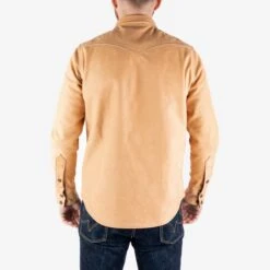 Iron Heart X Simmons Bilt Horsehide Western Shirt - The Pale Rider - Natural -Denim Clothing-Iron Heart International IHSB PR NAT 1