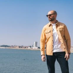 Iron Heart X Simmons Bilt Horsehide Western Shirt - The Pale Rider - Natural -Denim Clothing-Iron Heart International IHSB PR NAT 2